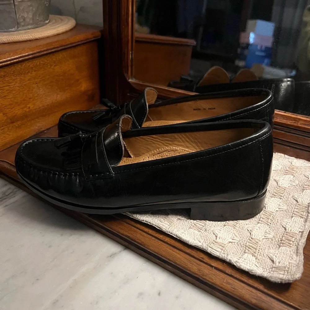 NUNN BUSH Classic Keaton Kittle Tassel Leather Loafers Dress Shoes Black Sz‎ 8.5